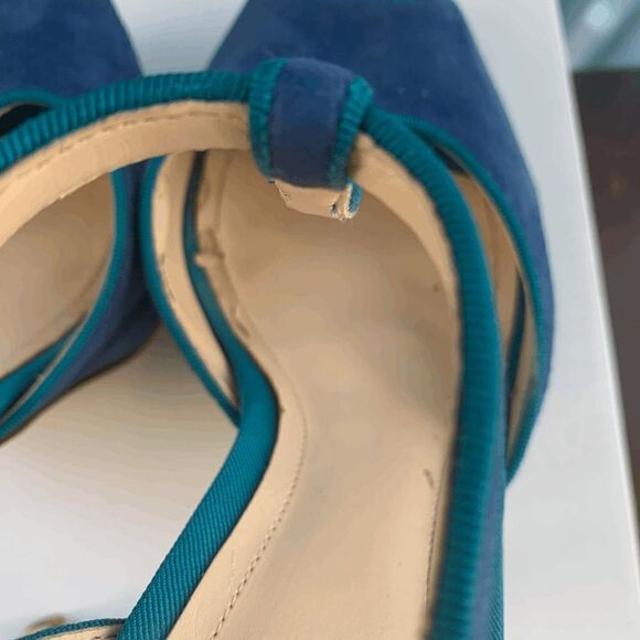 Aldo Womens Detamble Peep Toe High Heels Ankle Strap Blue EU 38 - Picture 3 of 13